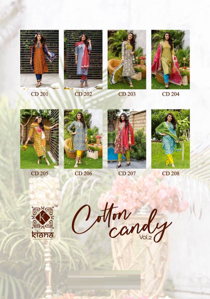 Kiana Cotton Candy 2 New Designer Party Wear Kurti With Pant And Dupatta Readymade Collection